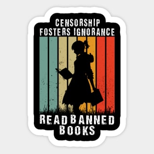 Banned books vintage Sticker